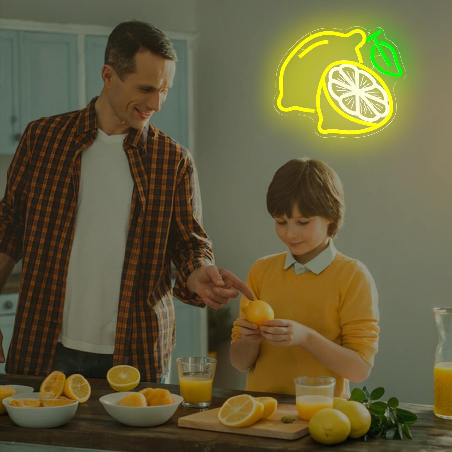 Lemon Neon Sign Dimmable LED L - Home Bar And Kitchen のレビューと価格