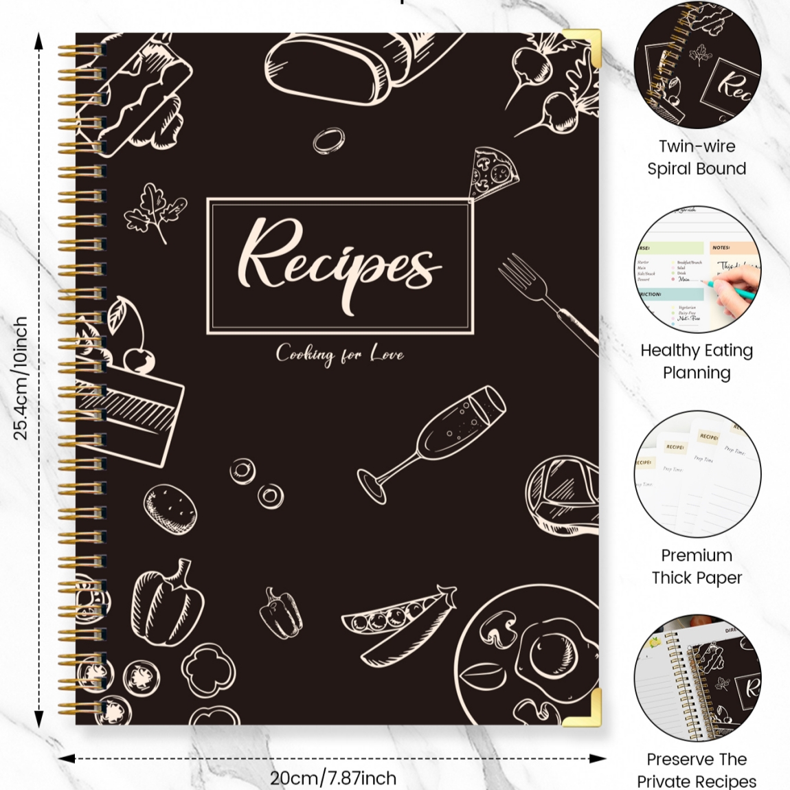 Recipe Journal Notebook with S - Cocktail Recipe Book のレビューと価格