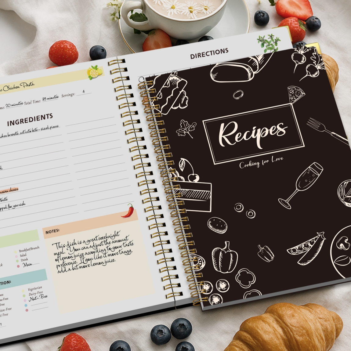 Recipe Journal Notebook with S - Cocktail Recipe Book のレビューと価格