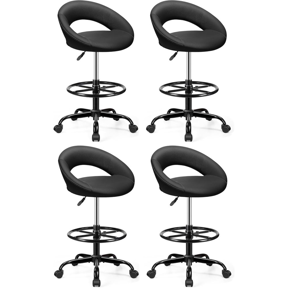 Adjustable Swivel Bar Stools w - Home Bar And Kitchen のレビューと価格