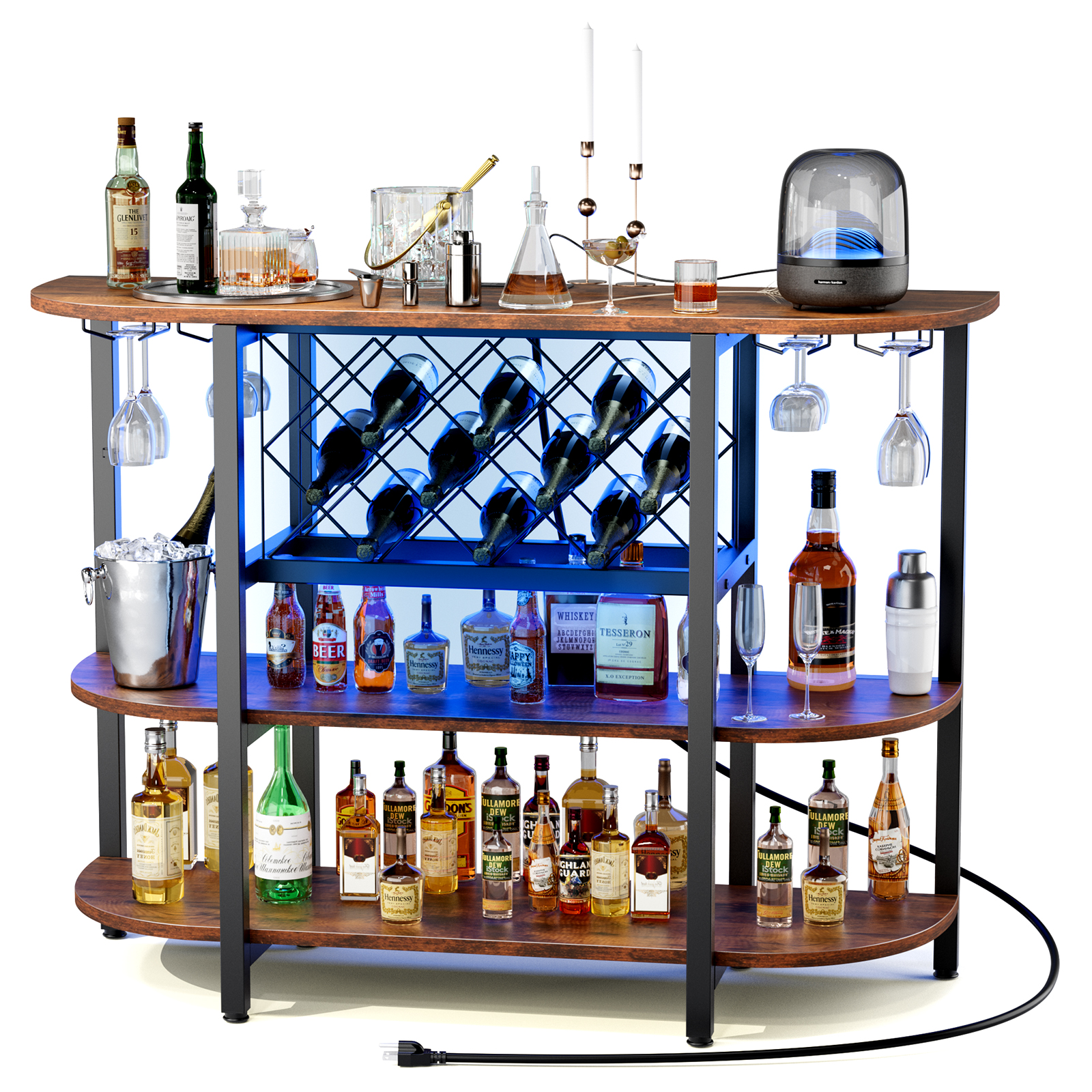 JHK LED Home Bar Cabinet with  - Home Bar And Cabinet のレビューと価格