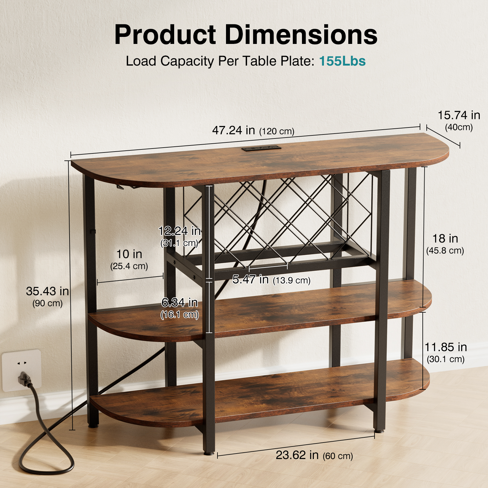 JHK LED Home Bar Cabinet with  - Home Bar And Cabinet のレビューと価格