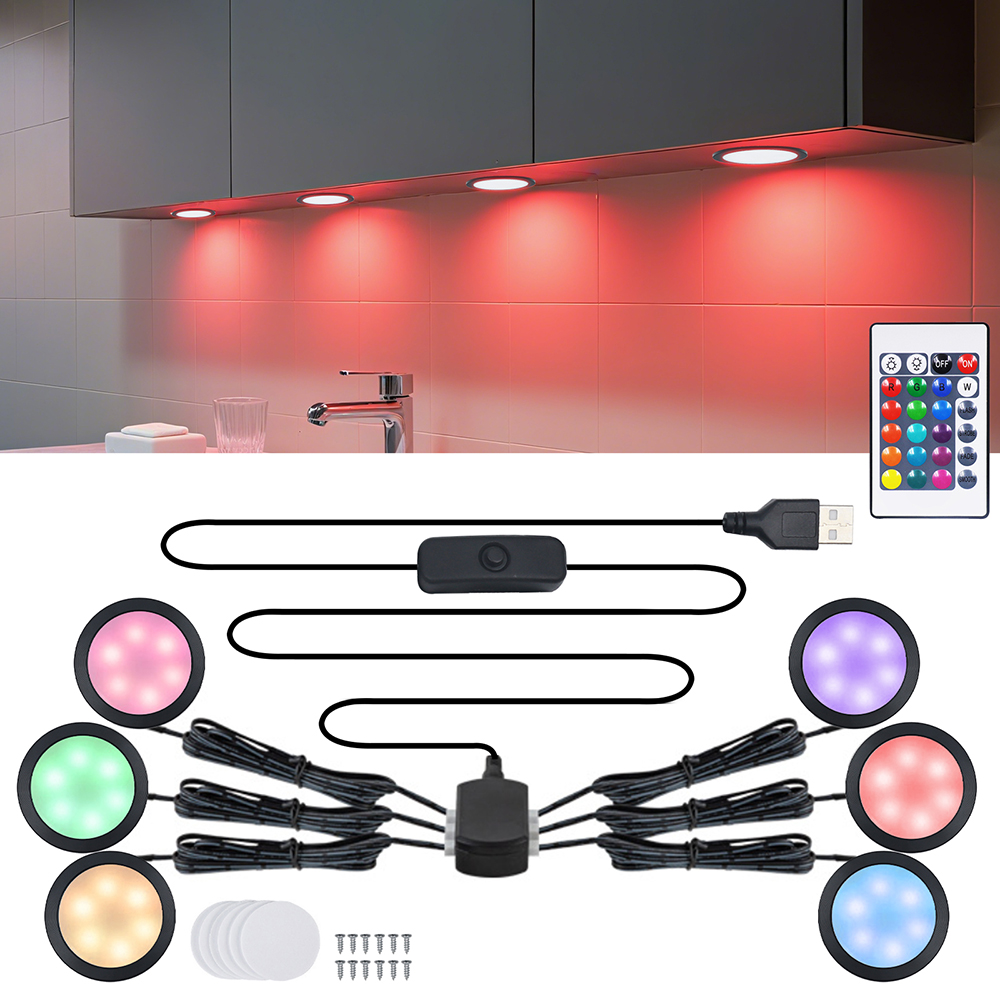 1/2/4/6 Lamp RGB LED Under Cab - Home Bar And Cabinet のレビューと価格