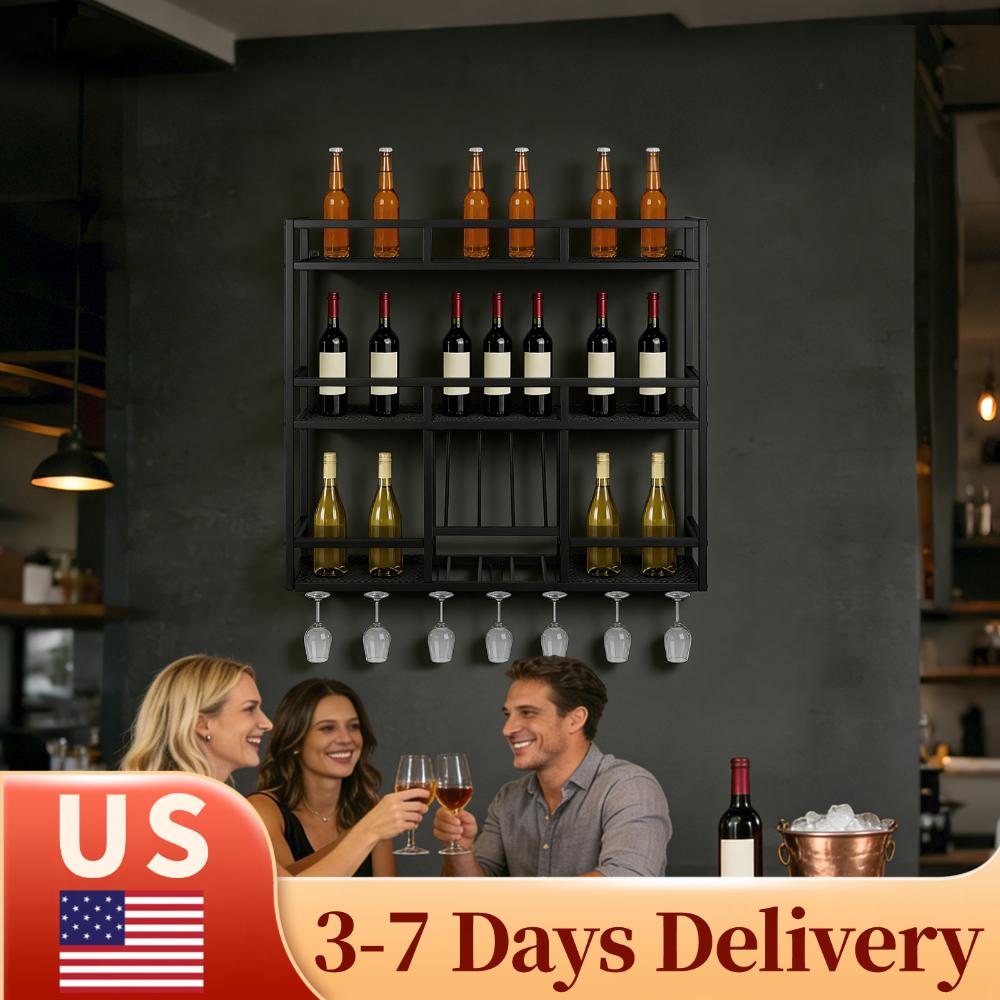 3 Tiers Bar Liquor Bottle Disp - Home Bar Shelf のレビューと価格