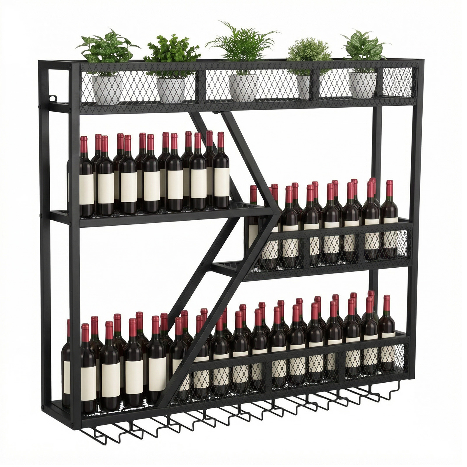 39in 3-Tiers Floating Bar Shel - Home Bar Shelf のレビューと価格