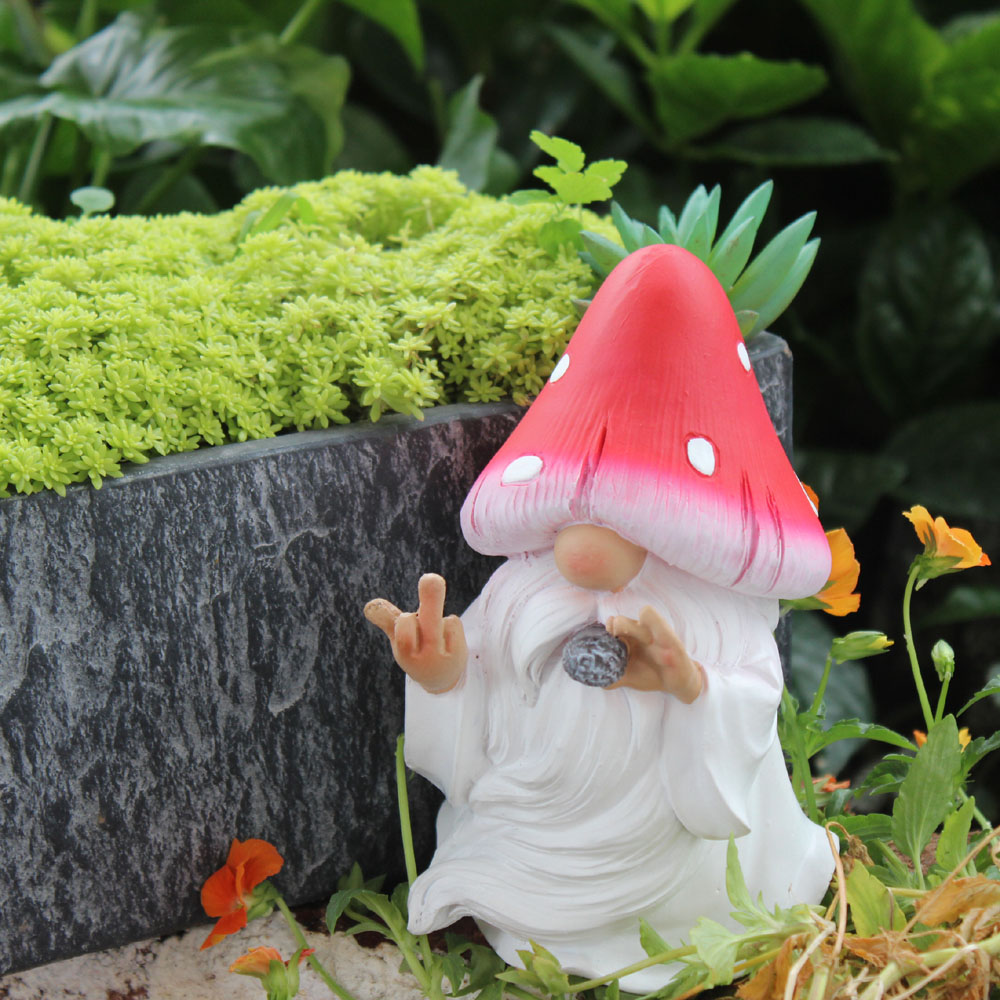 Mushroom Smoking Gnomes Funny  - Home Bargains のレビューと価格
