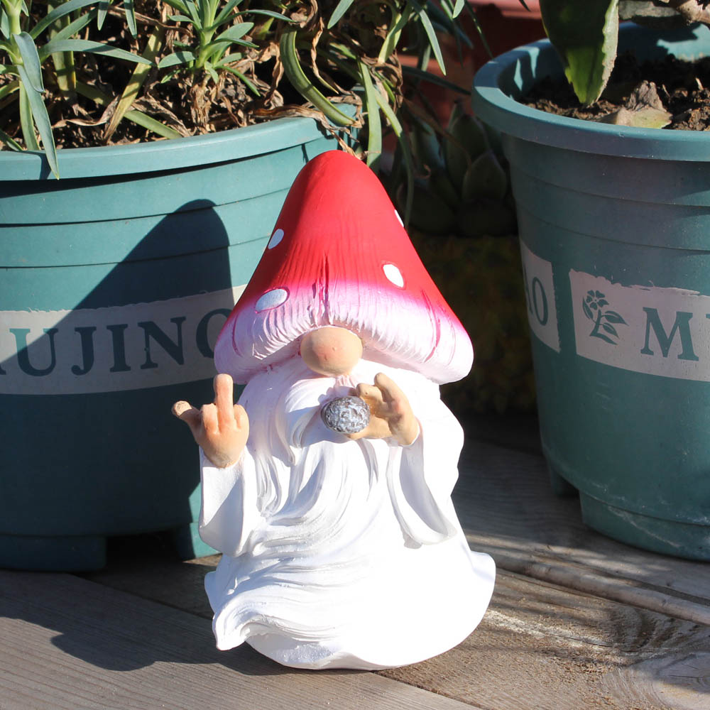 Mushroom Smoking Gnomes Funny  - Home Bargains のレビューと価格