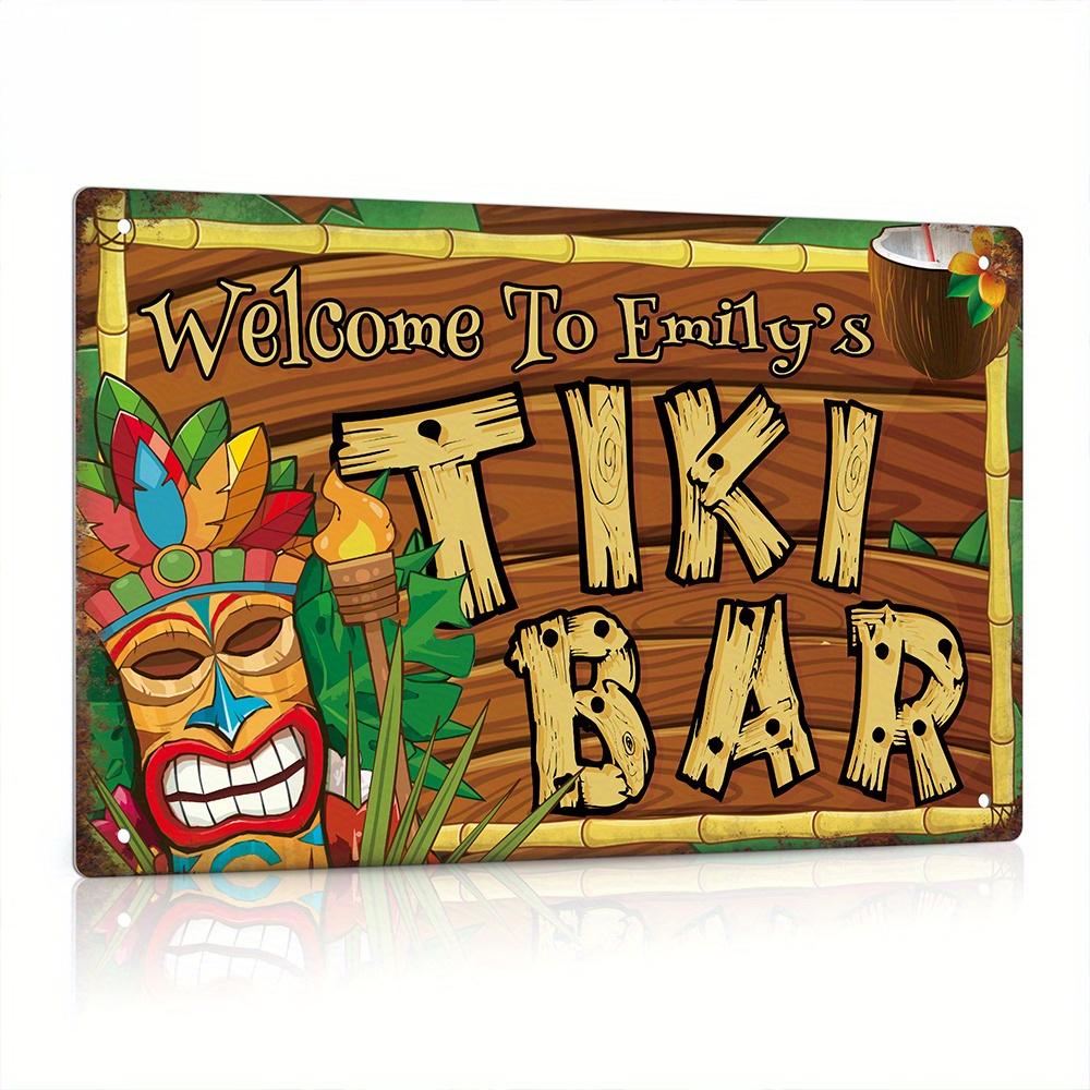 Custom  Decor Tiki Bar Sign, P - Home Bar And Kitchen のレビューと価格