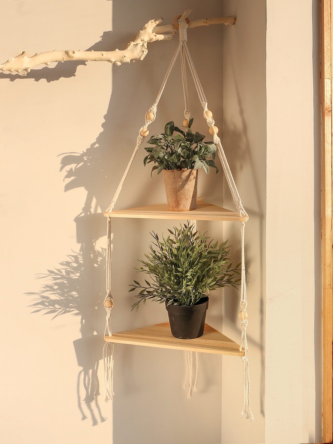 Wooden Corner Shelf Wall Decor - Home Bar Shelves のレビューと価格