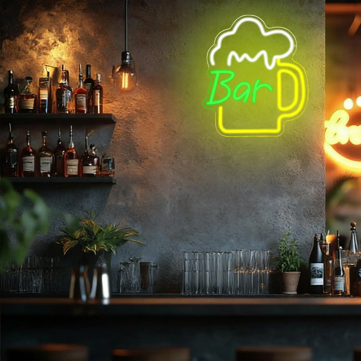 Beer Bar Neon Sign USB Dimmabl - Home Bar Signs のレビューと価格