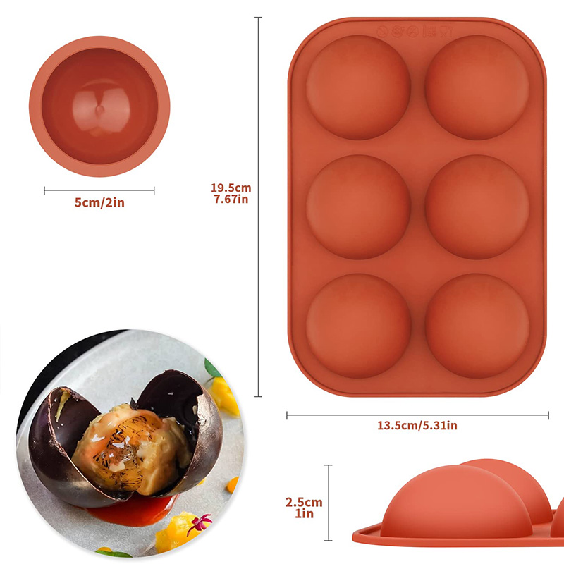 6 Cavities Semicircle Silicone - Ice Mold Sphere のレビューと価格