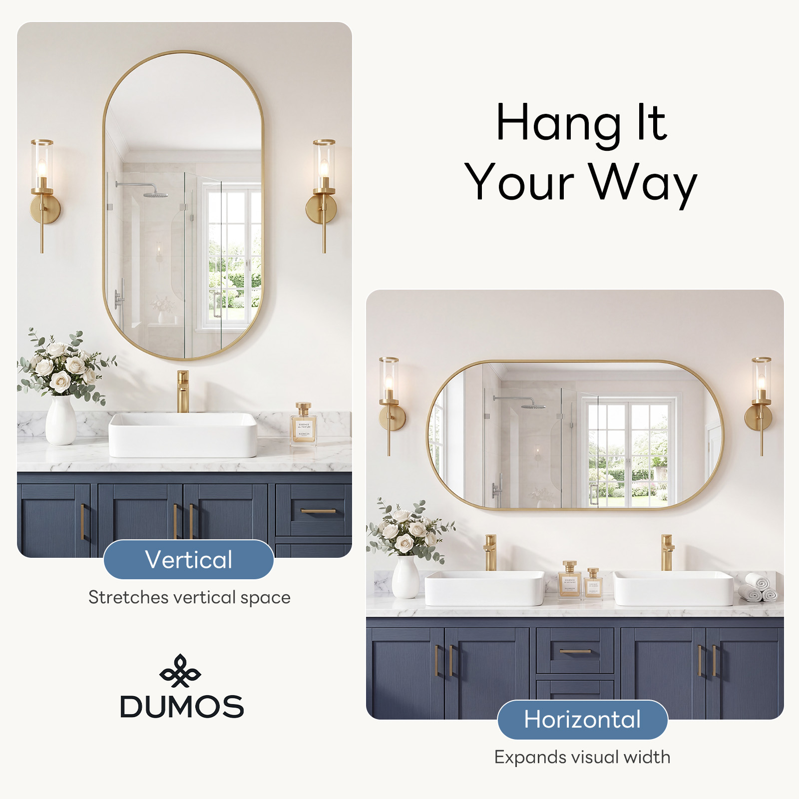 JHK Oval Wall Mirror with Meta - Home Bargains のレビューと価格