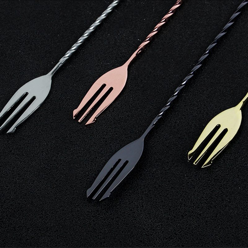 30 40 50cm Bar Spoon With Fork - Bar Spoon Twisted のレビューと価格