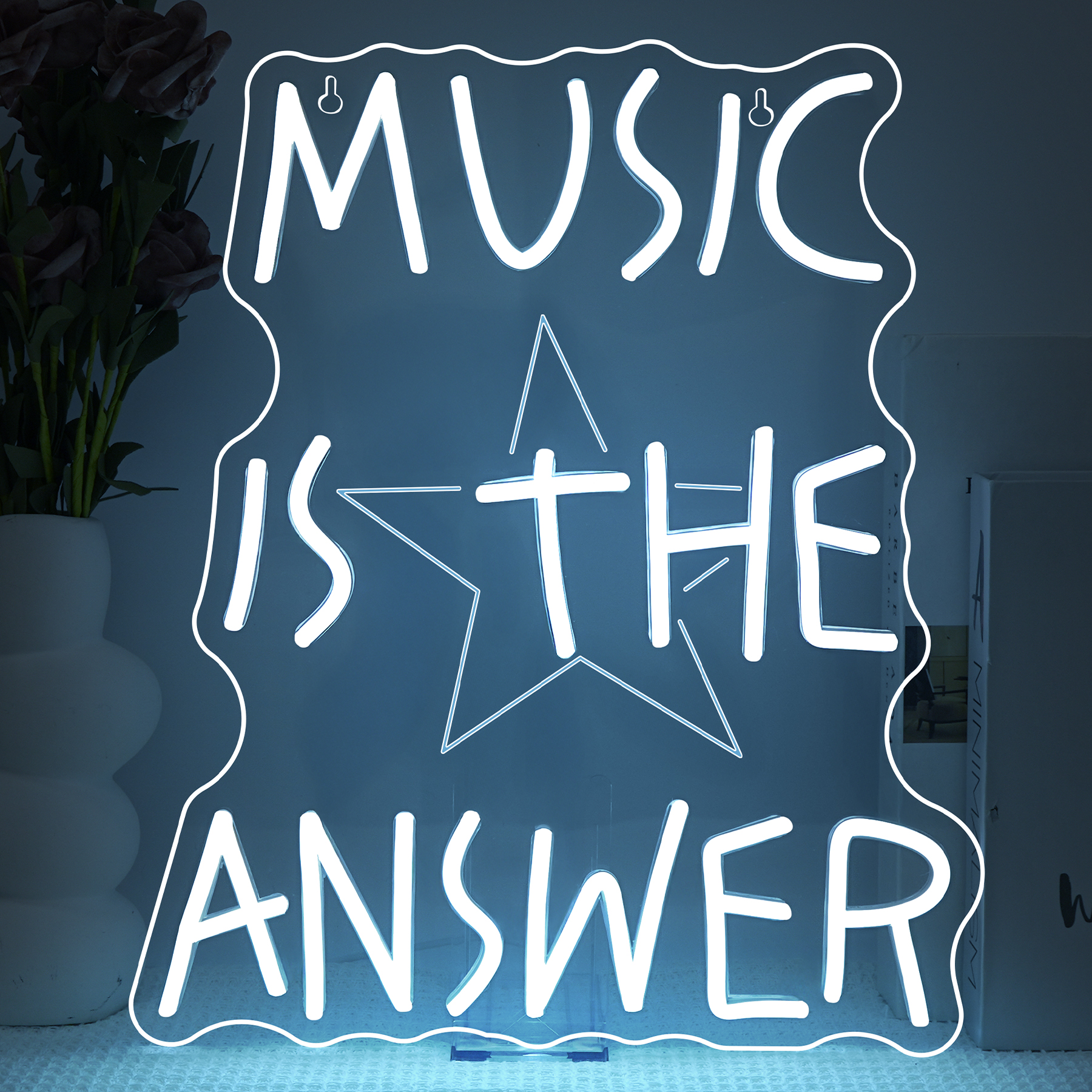 Music Is The Answer Neon Sign  - Home Bar Word のレビューと価格