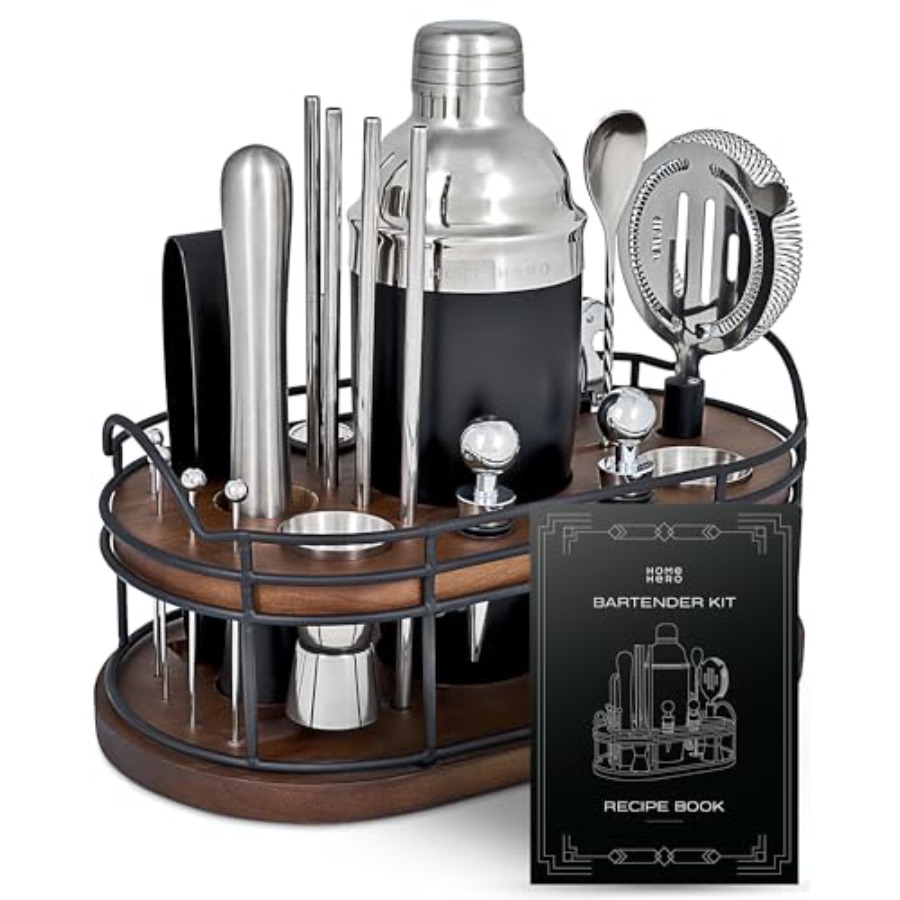 Bartender Kit - 22-Piece Cockt - Cocktail Recipe Book のレビューと価格
