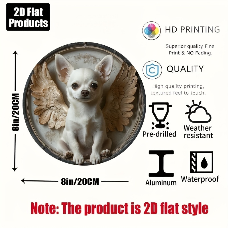 2D Flat, 1pc, Chihuahua Theme, - Home Bar And Kitchen のレビューと価格