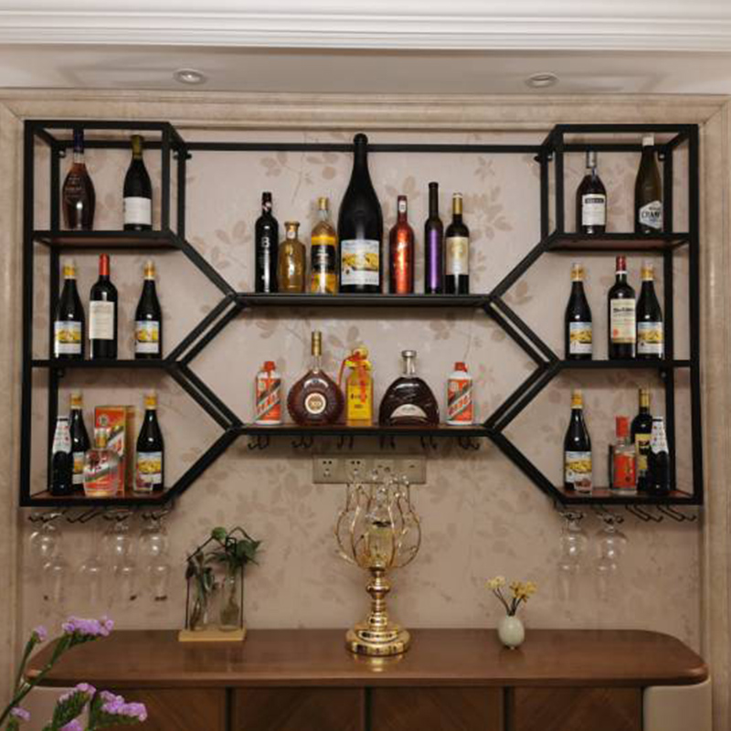 Metal Shelves Wine Cabinet Liv - Home Bar Shelf のレビューと価格