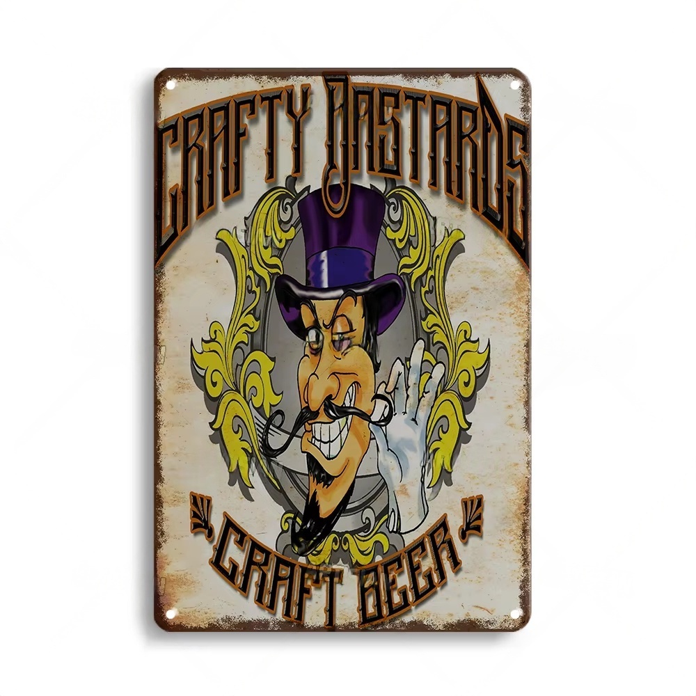 Rusty Metal Tin Sign Beer Meta - Home Bar Signs のレビューと価格