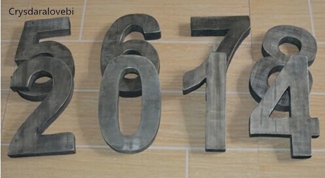 1-9 Number Retro Wood Personal - Home Bar Word のレビューと価格