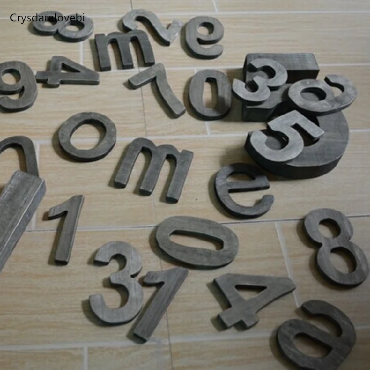 1-9 Number Retro Wood Personal - Home Bar Word のレビューと価格