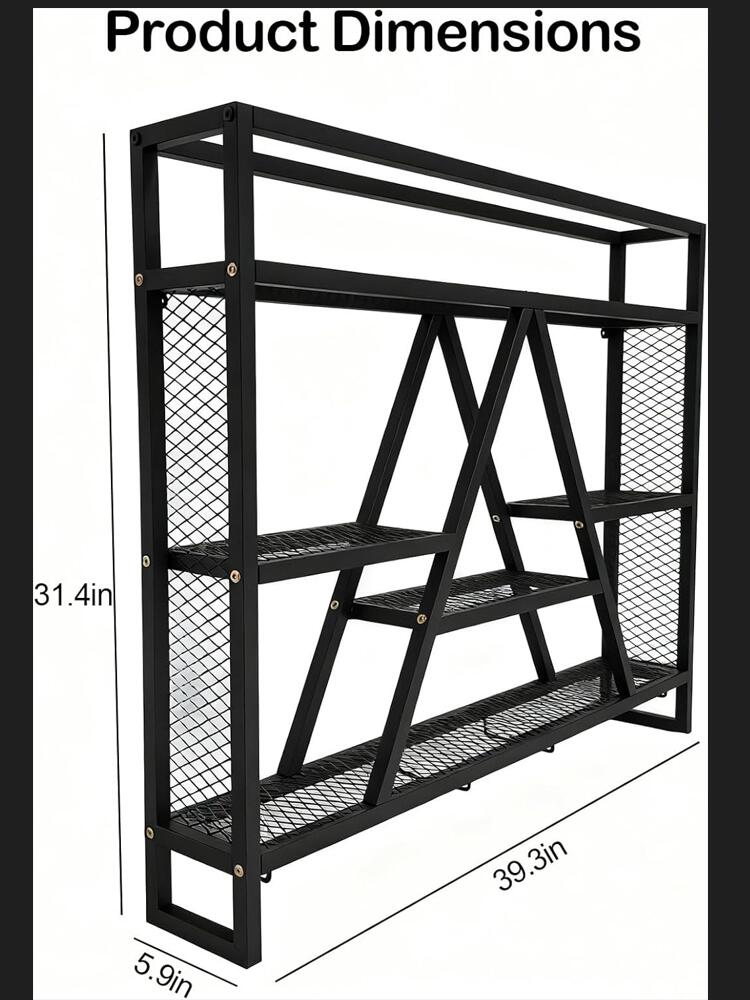 Metal Bottle & Glass Holder Mu - Home Bar Shelf のレビューと価格