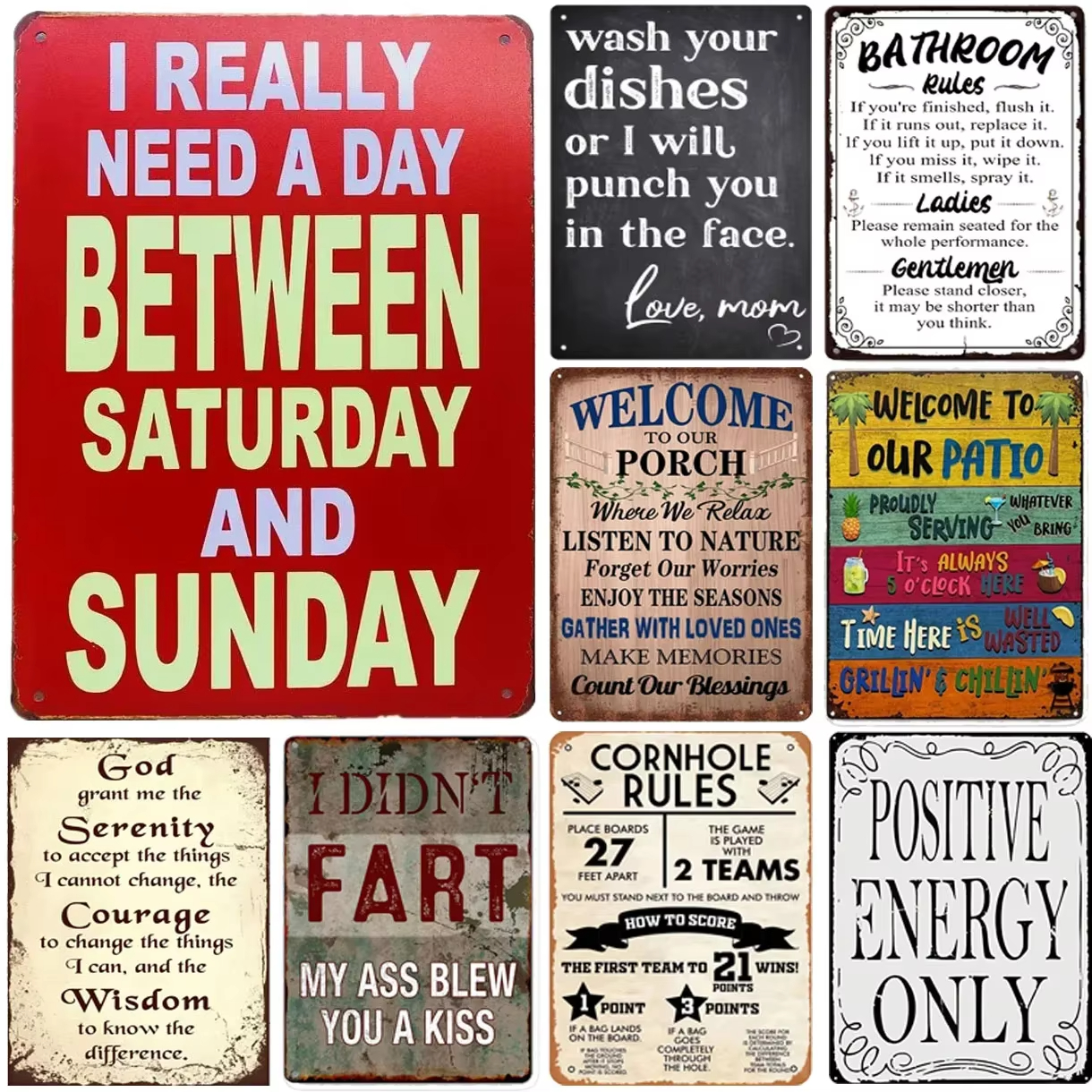 Quotes Plaque Metal Tin Signs  - Home Bar Signs のレビューと価格