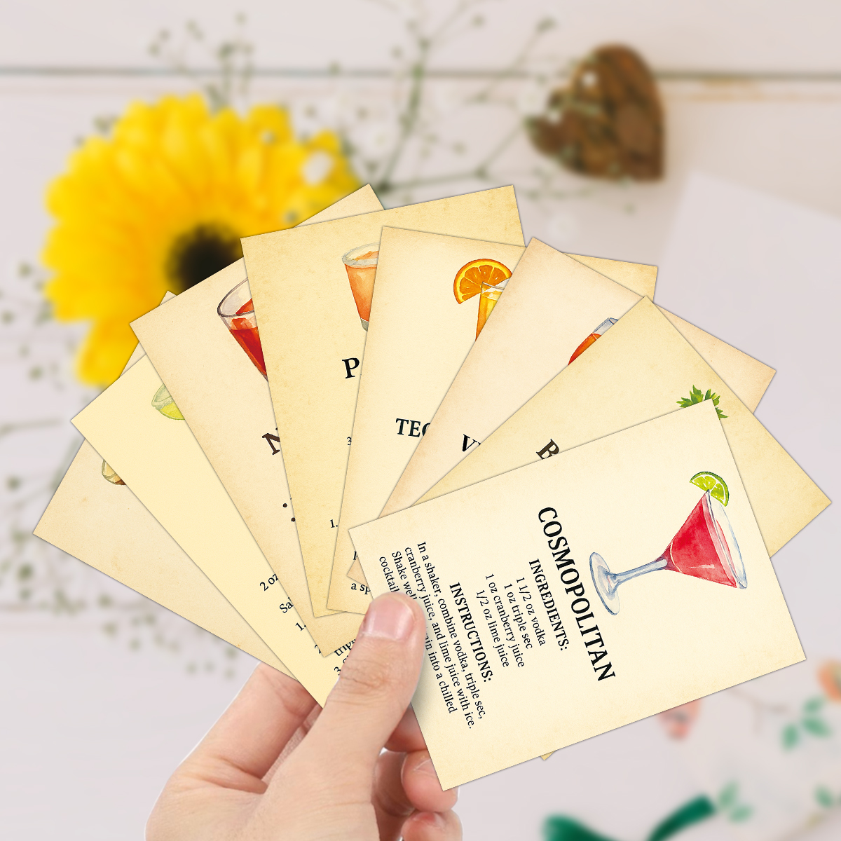 20pcs Cocktail Ingredients Rec - Cocktail Recipe Book のレビューと価格