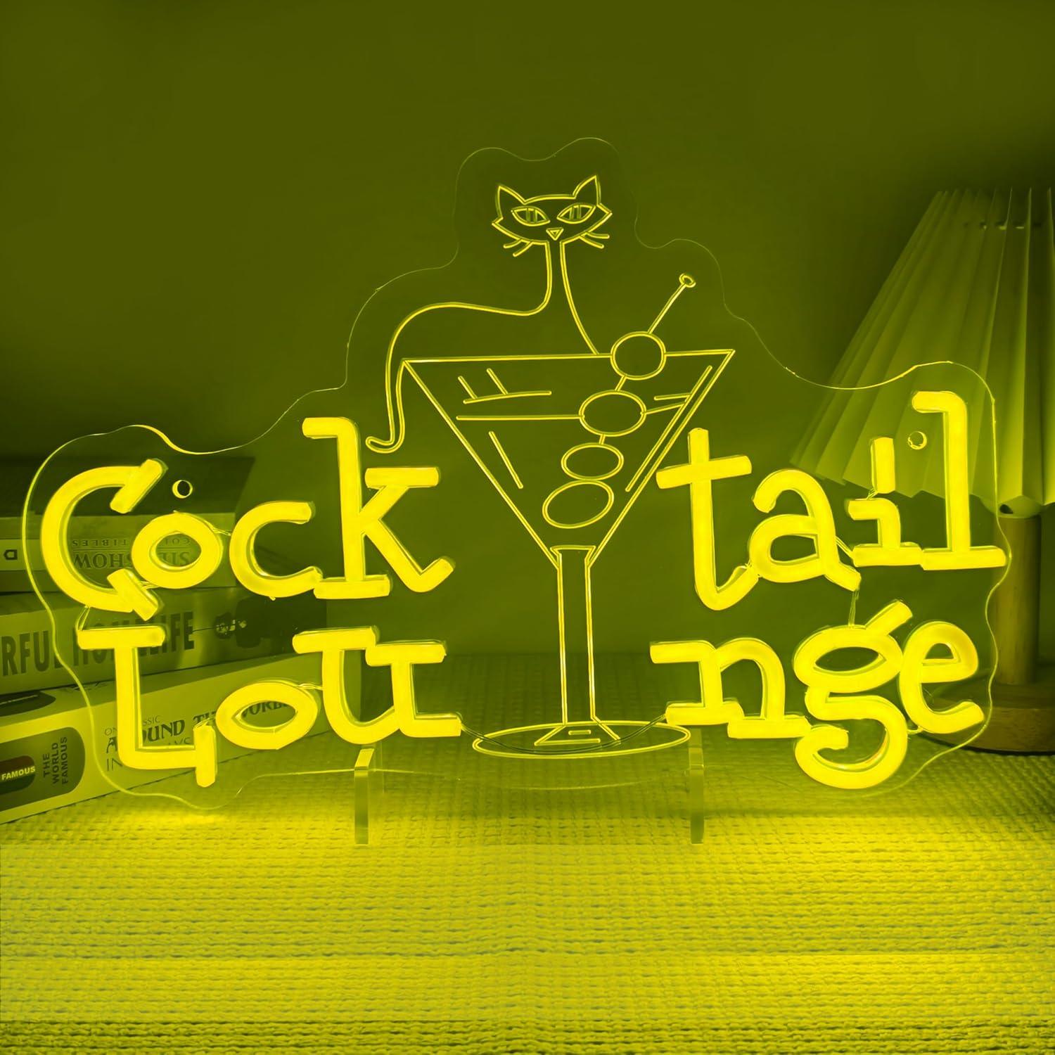 Cocktail Lounge Neon Sign Dimm - Home Bar Signs のレビューと価格
