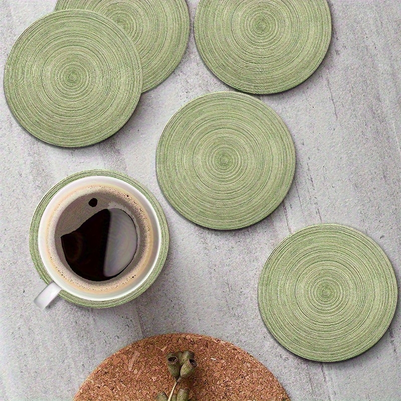 6pcs 4in Round Retro Green Gro - Home Bar Setup のレビューと価格